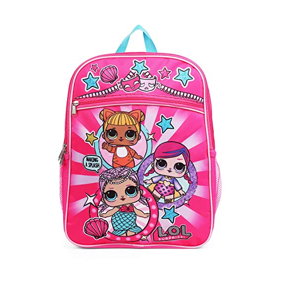 LOL Surprise! Pink and Purple 16" Backpack School Bag for Girls