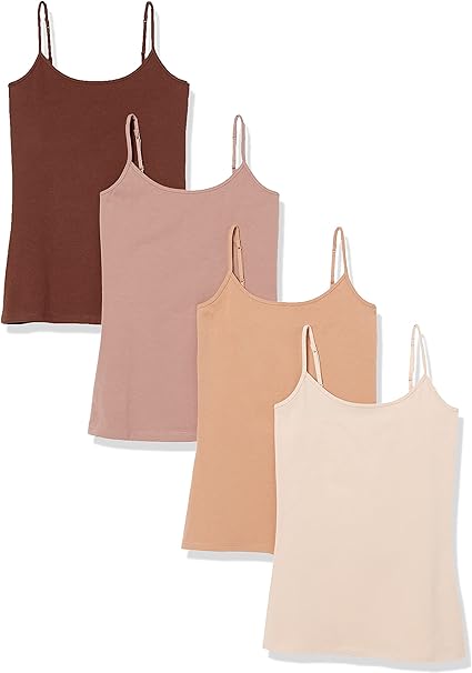 Amazon Essentials Women's 4-Pack Slim-Fit Camisole