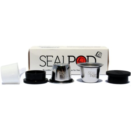 Refillable Nespresso Compatible Capsules - NEW Sealpod 2 Pack - Safe Stainless Steel Reusable Nespresso Pods Work with Most Nespresso Machines