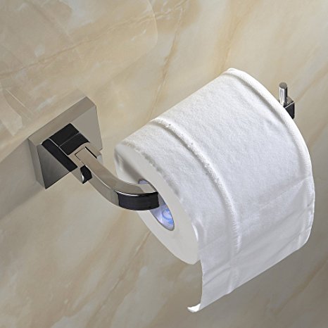 KES Bathroom Toilet Paper Holder Wall Mount SUS304 Stainless Steel, Polished Finish, A21370