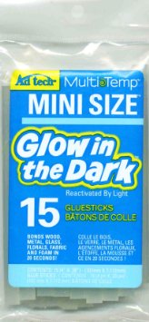 Adhesive Technologies Glow in The Dark Mini Glue Sticks, 5/16 by 4-Inch