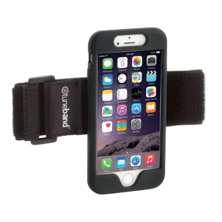 TuneBand for iPhone 6  iPhone 6S 47 Screen BLACK Premium Sports Armband with Two Straps and Two Screen Protectors