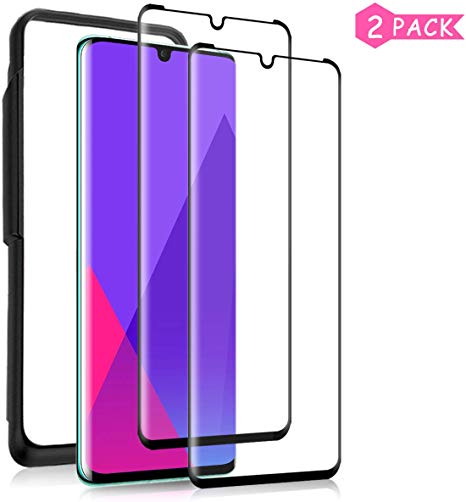 Vzzn[2 Pack P30 Pro Screen Protector Glass with Alignment Frame, Tempered Glass Screen Protector for Huawei P30 Pro[3D Curved] [Full Coverage][9H Hardness][Scratch Resist]
