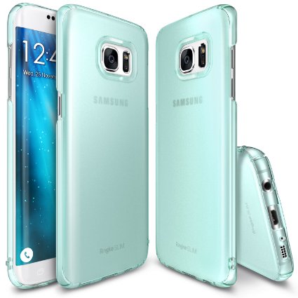 Galaxy S7 Edge Case, Ringke [Slim] Ultra-Thin Cover [Soft Tone Color] Essential Side to Side Edge Coverage Superior Coating PC Hard Skin for Samsung Galaxy S7 Edge 2016 - Frost Mint