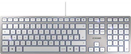 CHERRY KC 600 SLIM  FOR MAC/PC, White/Silver