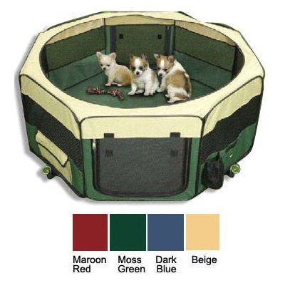 topPets Portable Soft Pet Soft Side Play Pen or Kennel for Dog, Cat, or other small pets. Great for Indoor and Outdoor