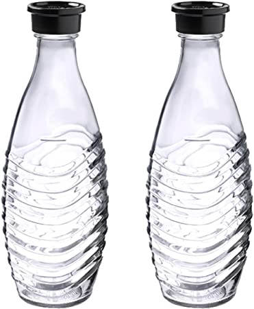 SodaStream DuoPack Glaskaraffe, Ersatzflaschen geeignet für die SodaStream Wassersprudler Crystal und Penguin, 2x 0.615 L