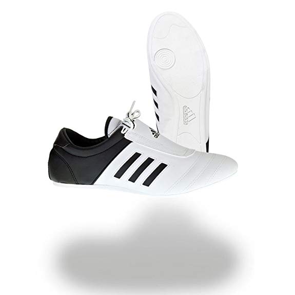 adidas Kick Shoes Martial Arts Sneaker White with Black Stripes