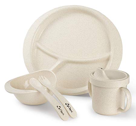 Ozeri Earth Dish Set For Kids, 100% Made from a Plant