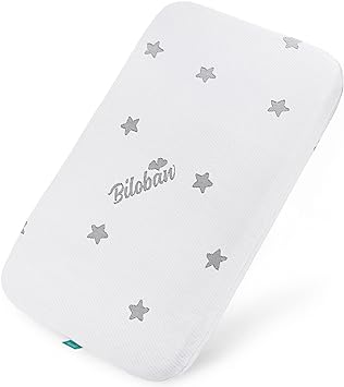 Biloban Bassinet Mattress Pad Topper 33" x 20", Waterproof Breathable Soft Bassinet Mattress Pad Topper Compatible with TCBunny 2-in-1 Baby Bedside Sleeper and Besrey Bedside, Zippered Cover