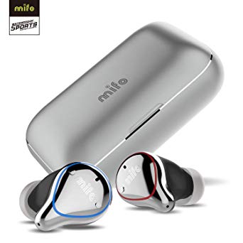 Mifo Wireless Earbuds, O5 Bluetooth 5 IPX7 Waterproof Bluetooth Earbuds with 100 Hours Playtime, Hi-Fi Sound Wireless Headphones, Built-in Mic Bluetooth Earbuds with 2600mAH Portable Charging Case