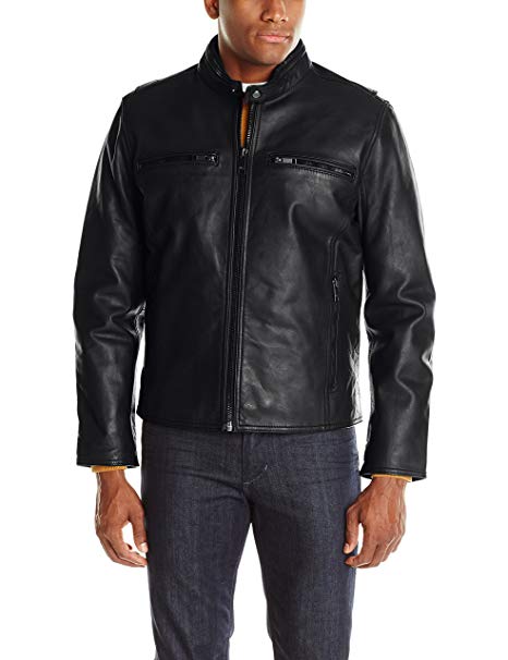 Marc New York by Andrew Marc Men's Lamar Leather Moto Jacket