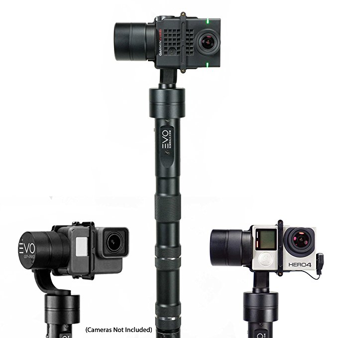 EVO GP-PRO 3 Axis GoPro Gimbal for Hero4 with 3.5mm AV Output, 4-Way Joystick, Multiple Operating Modes, Built From Aircraft Grade CNC Aluminum