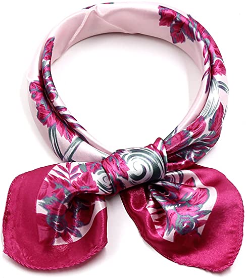 uxcell Women Square Scarf Scarves Leopard Printed Striped Polka Dots Pattern Kerchief Neckerchief