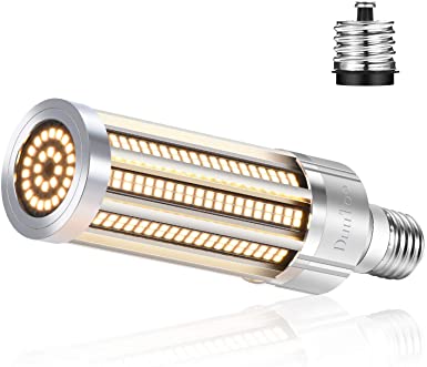 DuuToo 50W Super Bright Corn LED Light Bulb Fanless(350 Watt Equivalent) - E26/E39 Mogul Base LED Bulb - 3000K Warm White 6750 Lumens for Large Area Commercial Ceiling Lighting - Garage