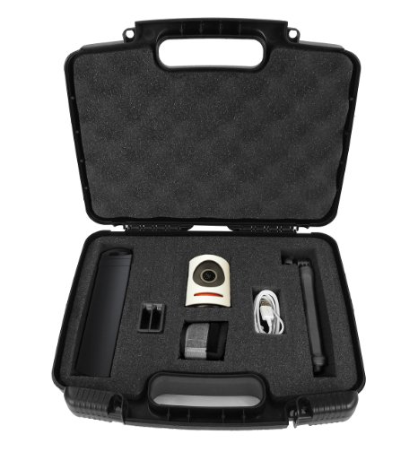 CASEMATIX Protective Camera Travel Case With Customizable Foam - To Carry Livestream Mevo Camera Live Event and Accessories such as Tripod , Mevo Boost , Battery Charger , USB Cable , Mount and More