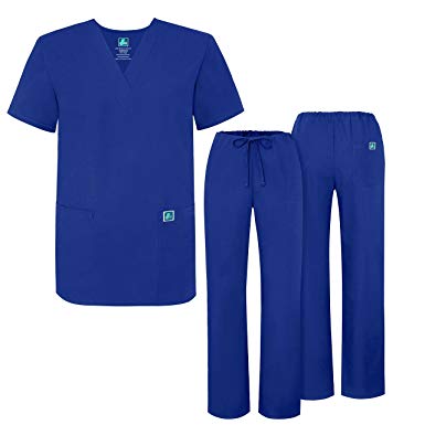 ADAR UNIFORMS Adar Universal Medical Scrubs Set Medical Uniforms - Unisex Fit 45 colors