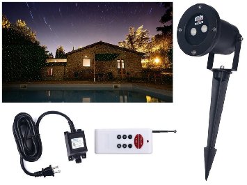 B-right Red and Green Sparkling Landscape Laser Light Garden Projector with Remote Control Black