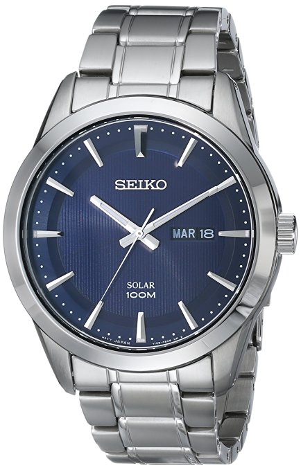 Seiko Men's SNE361 Analog Display Japanese Quartz Silver Watch