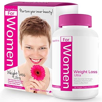 Weight Loss Ultra For WOMEN, with Green Coffee Bean Extract, Raspberry Ketones, Garcinia Cambogia and Green Tea Extract, Natural Appetite Suppressant, Boosts Thermogenesis & Metabolism, Made In USA