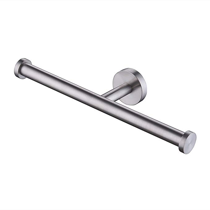 Kes Bath Double Roll Toilet Paper Holder Wall Mount Dual Tissue Hook SUS304 Stainless Steel Brushed Finish, BPH212S2-2