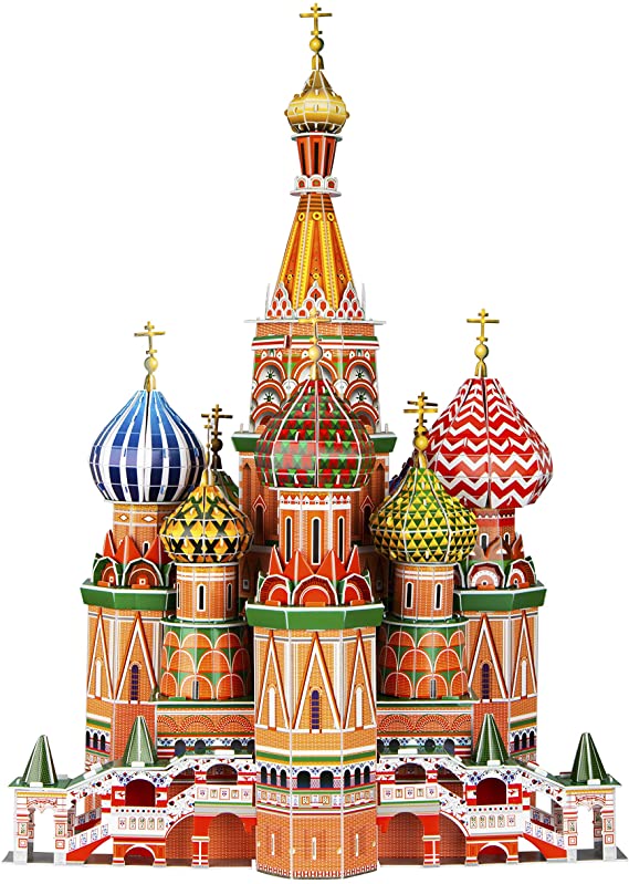 WISESTAR 22.2" H Large 3D Puzzles Model for Adults and Kids, 231PCS Russia St. Basil's Cathedral Building Set, Handmade Architectural Craft House Kits, Educational Toy Birthday Gift for Boys Girls