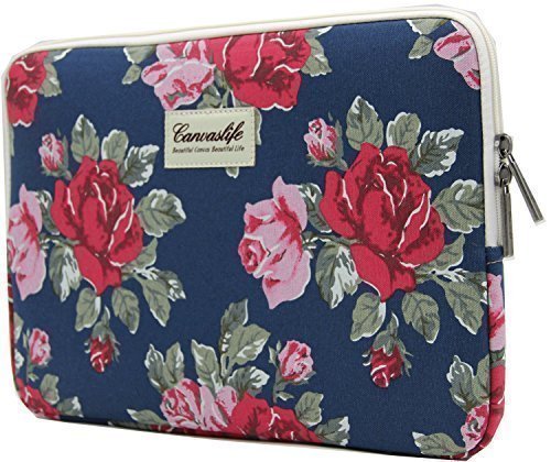Canvaslife Flower Patten Laptop Sleeve 17 Inch and 17.3 Inch Laptop Case Bag