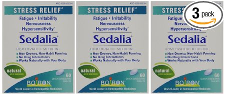 Boiron Sedalia for Stress, 60 Tablets (Pack of 3)