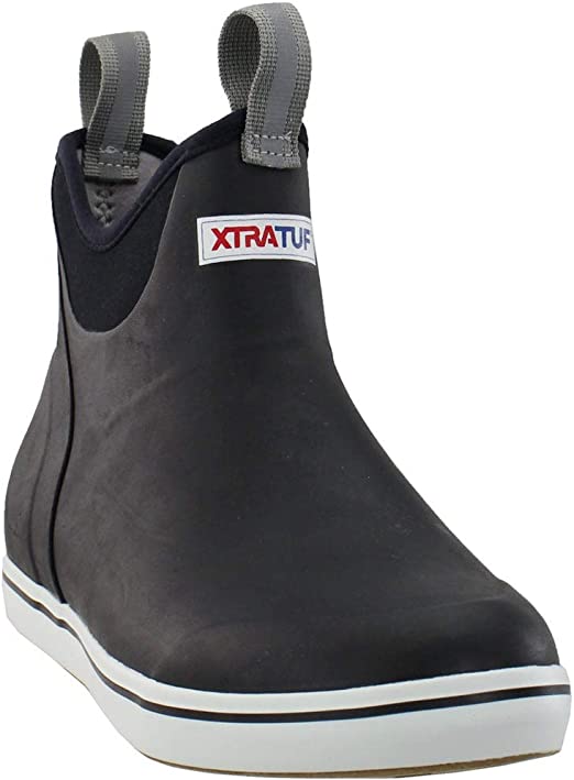 Xtratuf Men's Fishing Rain Watertight Anglers Rubber Chevron Pull Tabs Ankle Deck Boots
