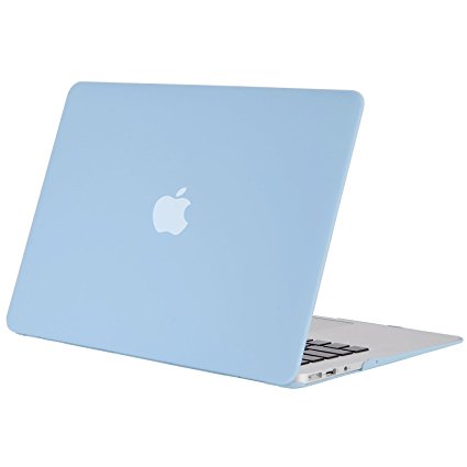 Mosiso Plastic Hard Case Cover for MacBook Air 11 Inch (Models: A1370 and A1465), Airy Blue