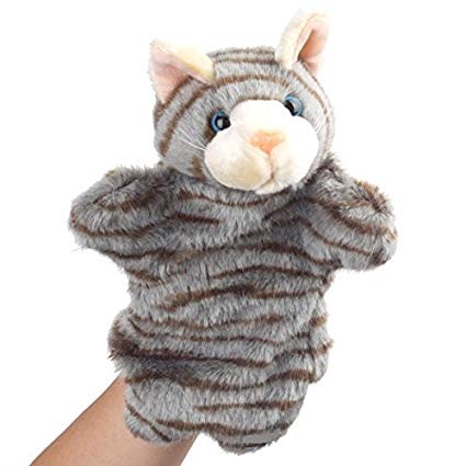 Homgaty Long-haired Cat Design Hand Puppets The Perfect Birthday, Random Color