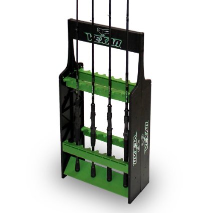 Vexan Super 16 Fishing Rod Rack - Perfect for Bass, Walleye, Crappie, Musky, Northern Pike, Perch Rods