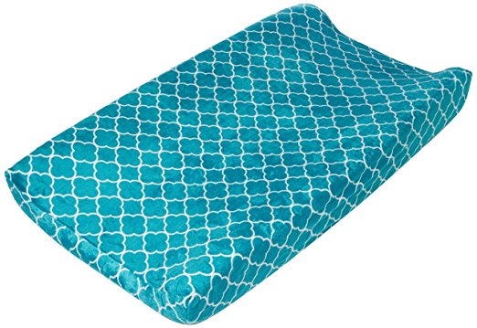 Summer Infant Ultra Plush Changing Pad Cover, Teal Medallion