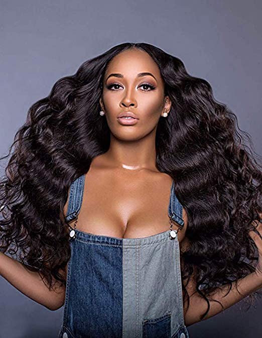 Persephone Glueless 180% Density Body Wave 360 Lace Frontal Wigs Human Hair with Baby Hair Brazilian Remy Hair 360 Lace Wig Pre Plucked with Natural Hairline for Black Women Natural Color 18 Inches