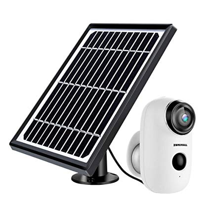 Solar Powered Wireless Indoor/Outdoor Camera, Rechargeable Battery Powered Home Security System, Night Vision, 1080P HD Video with Motion Detection, 2-Way Audio Talk WiFi Camera, IP65 Waterproof