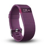 Fitbit Charge HR Wireless Activity Wristband Plum Large