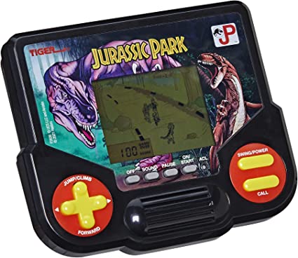 Tiger Electronics Jurassic Park Electronic LCD Video Game, Retro-Inspired 1-Player Handheld Game, Ages 8 and Up