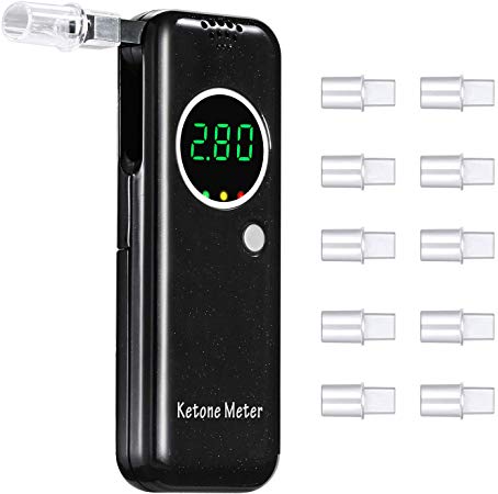 GDbow Ketosis Monitor, Ketone Breath Meter Digital LCD Display, Only Breathe with The Device -Black