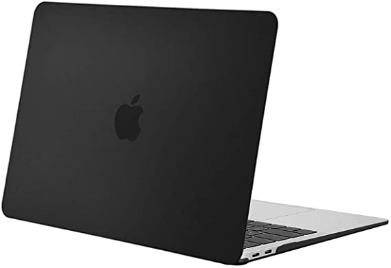 MOSISO Compatible with MacBook Air 13 inch Case 2020 2019 2018 A2337 M1 A2179 A1932 Retina Display with Touch ID, Protective Plastic Hard Shell Case Cover, Black