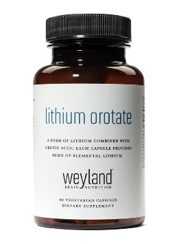 Weyland Lithium Orotate - 10mg of Elemental Lithium as Lithium Orotate per Vegetarian Capsule