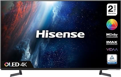 Hisense 55A8GTUK OLED Series 55-inch 4K UHD Dolby Vision HDR Smart TV with DTS Virtual X, YouTube, Freeview Play and IMAX Enhanced, TUV Certificated (2021 NEW), Operating System VIDAA