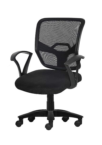 Trends Office Chair for Home with Back Support,Adjustable Height, Arm Rest, 360 Degree Rotating, Ergonomic Office Chair (Size -42, 51, 90 CM) (New Net Low Back Office Chair)