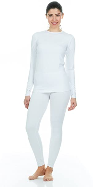 Thermajane Women's Ultra Soft Thermal Underwear Long Johns Set with Fleece Lined