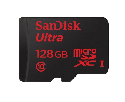 SanDisk Ultra Android 128 GB MicroSDXC Class 10 Memory Card and SD Adapter up to 80 Mbps Frustration Free Packaging