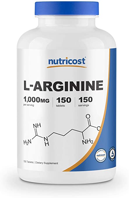 Nutricost L-Arginine 1000mg, Amino Acid Tablets (150 Tablets)