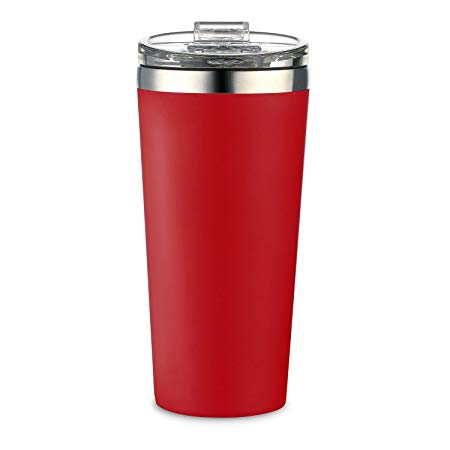 AA Products 16oz Tumbler-Vacuum Insulated Double-Walled 18/8 Stainless Steel Water Bottle/Travel Coffee Mug For Cars, Home,Office,School-Red