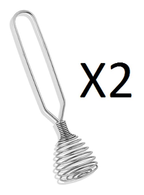 Fox Run 7" French Spring Coil Whisk Wire Cream Egg Gravy Sauce Mixer (2-Pack)