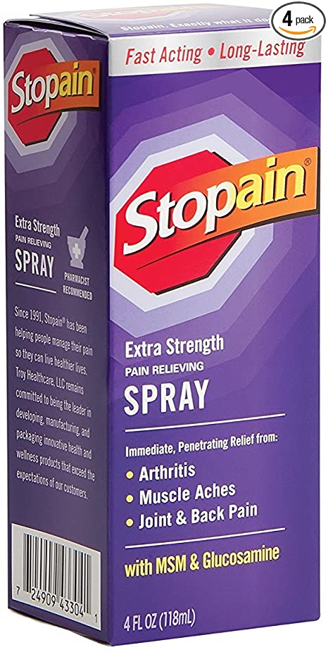 Stopain Extra Strength Spray 4 oz (Pack of 4)