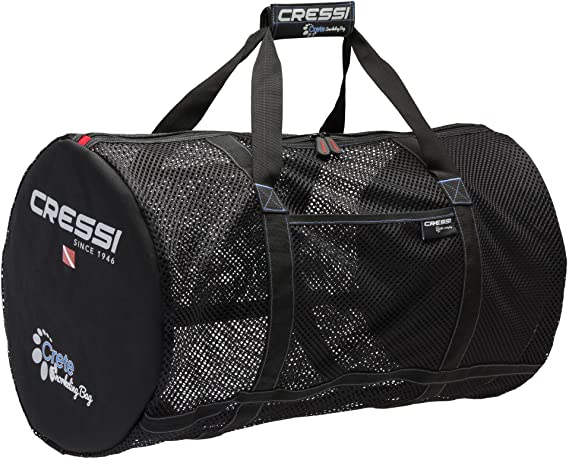 Cressi Strong Foldable Mesh Duffle Bag for Scuba Diving, Snorkeling Equipment | Gorgona & Crete: designed in Italy