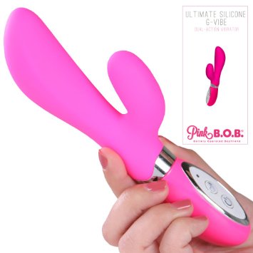 Dual Action Sex Toy Vibrator - Clit  Vaginal Stimulator - 30 Day No-Risk Money-Back Guarantee